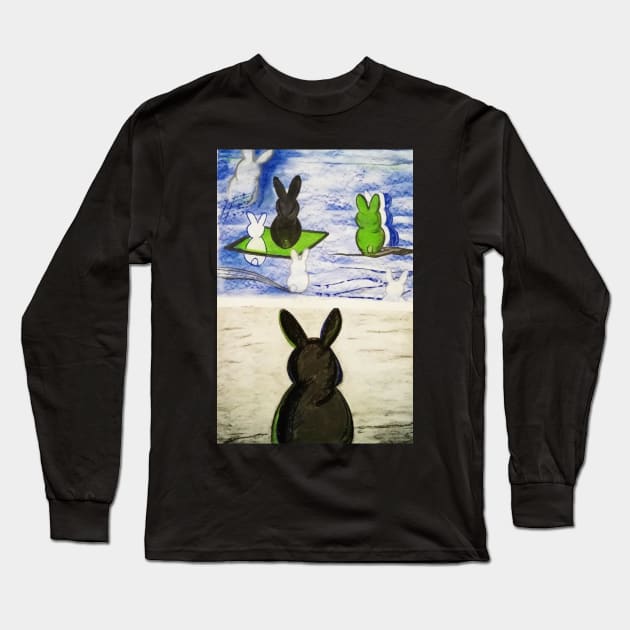 Sky Bunnies Long Sleeve T-Shirt by YollieBeeArt